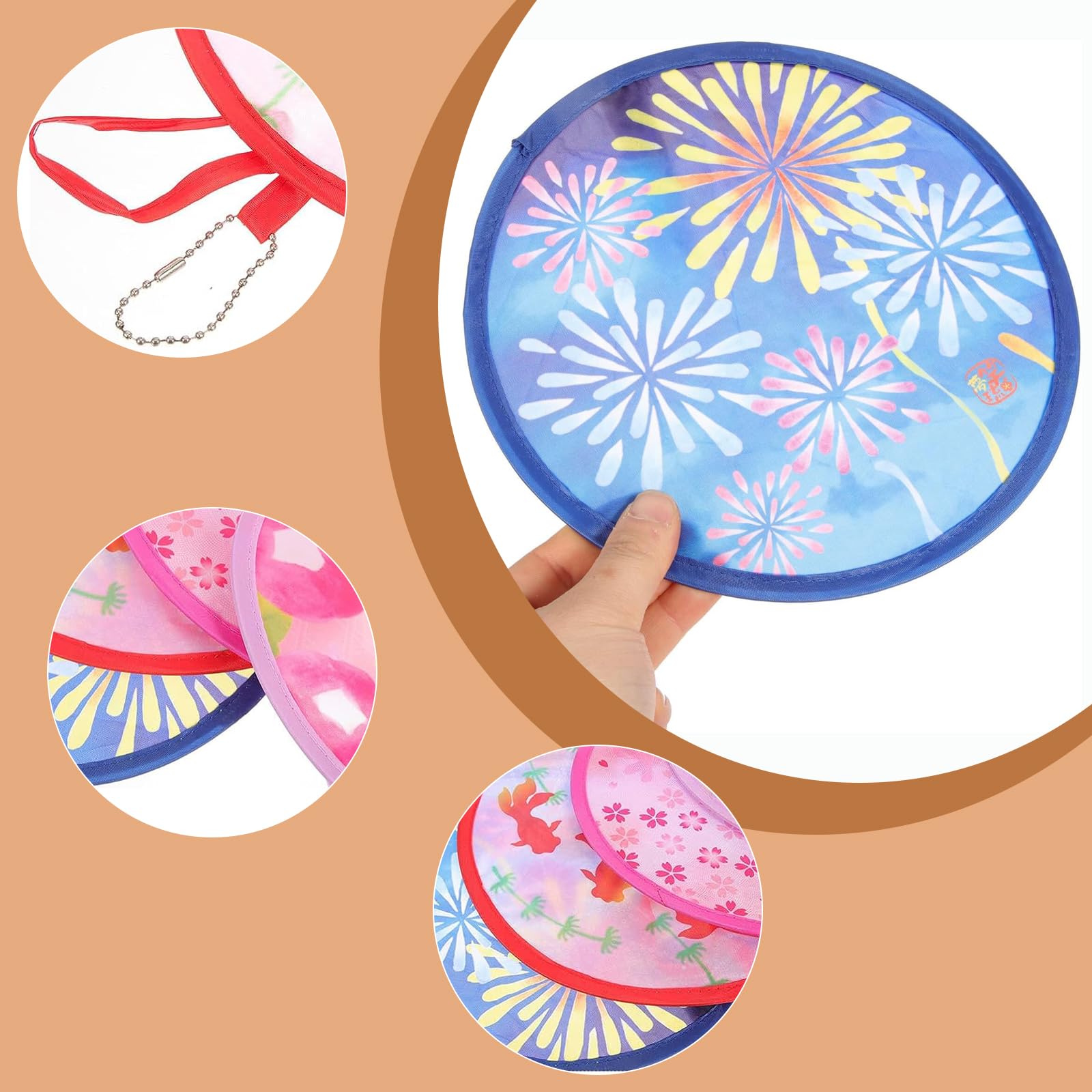 Ventaglio Giapponese 4 Pezzi - Pieghevole Per Decorazione O Uso Personale