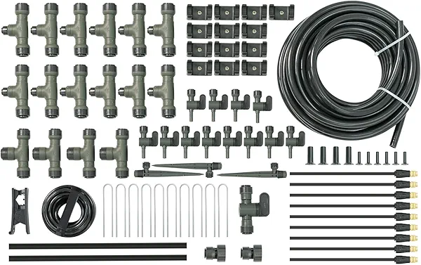 Vego Garden Irrigation Kit - Drip Irrigation System for Raised Garden Beds, Efficient Watering Solution for Vegetables, Flowers, and Plants, Easy DIY Installation (Large)