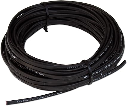 Mighty Mule 100 ft. Low Voltage 16 Gauge Wire RB509-100 , Black