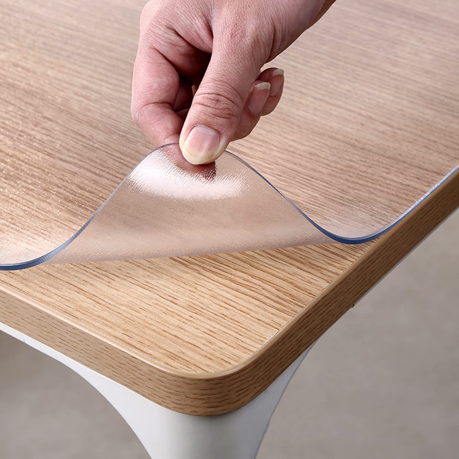 Tappetino protettivo da scrivania traslucido opaco satinato per comodino, mobile TV in legno duro, copertura per tavolo in plastica per protezione della superficie, spessore 2,0 mm, dimensioni 70 x