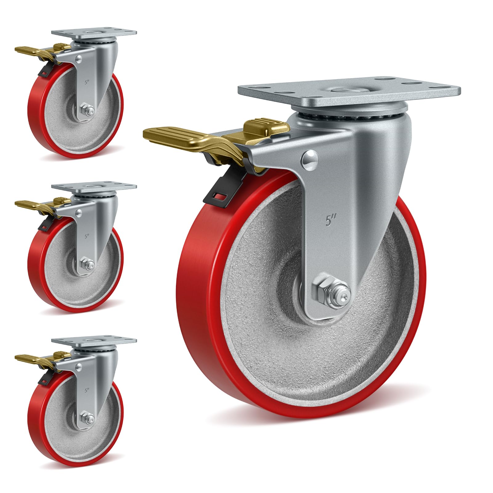 Heavy Duty Industrial Casters - 1800 lb Capacity -9 Heavy Duty Industrial Casters - 1800 lb Capacity -9