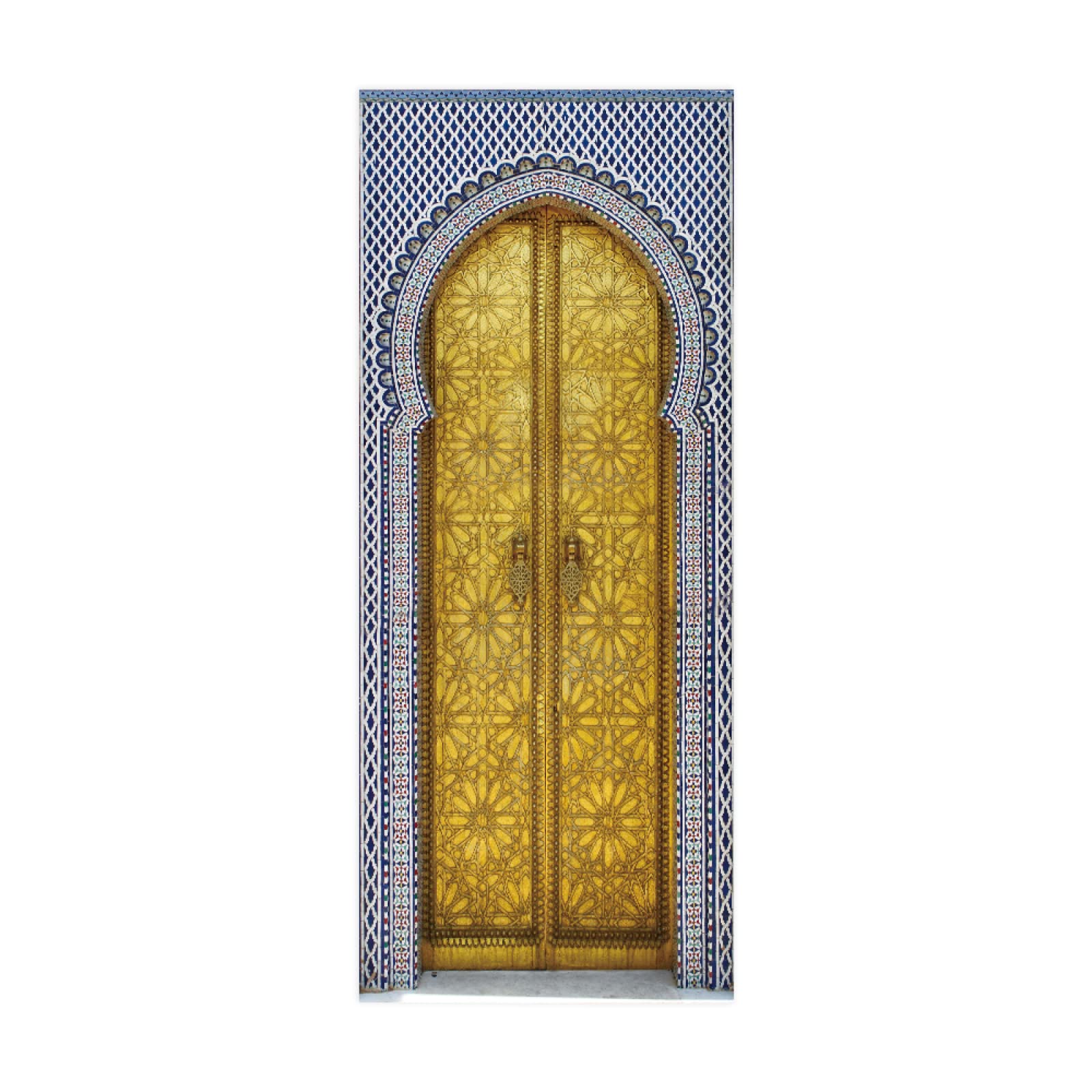 3D Door Mural Sticker Creative Gate W85 x H205 cm Interior Doors Modern Art Peel and Stick Removable Vinyl Decals for Home Decor