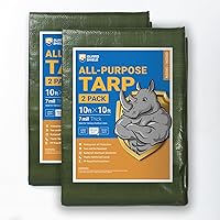 Vista 118 de GUARD SHIELD Lona plateada impermeable de 10 x 12 pies, cubierta de lona de polietileno multiusos de servicio medio, 7 mil