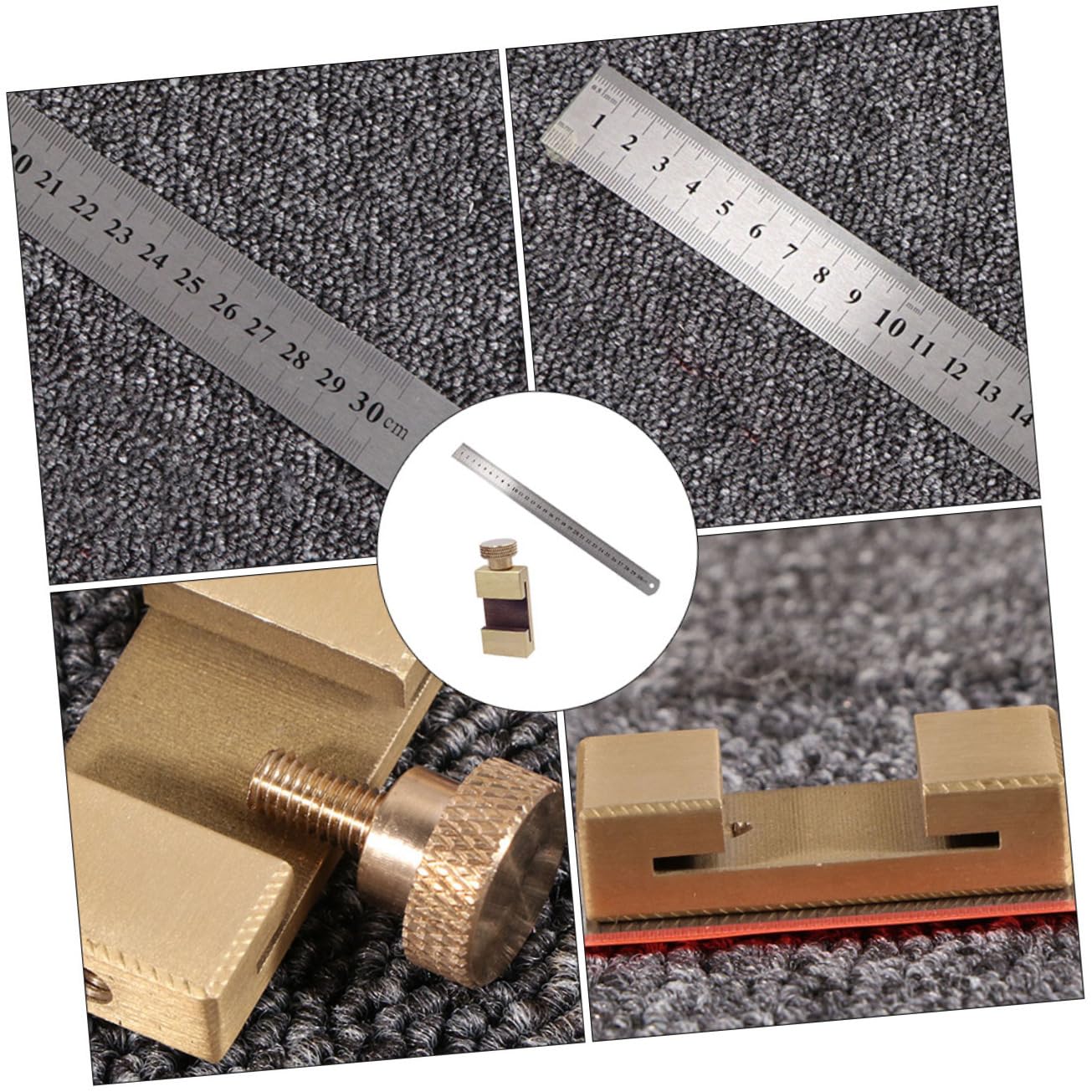 Hemobllo 3sets Righello Per Falegnameria Con Blocco Di Posizionamento Strumento Di Misura Manuale Per Linee Di Taglio Compatibile Con Steel Ruler Facile Da Usare