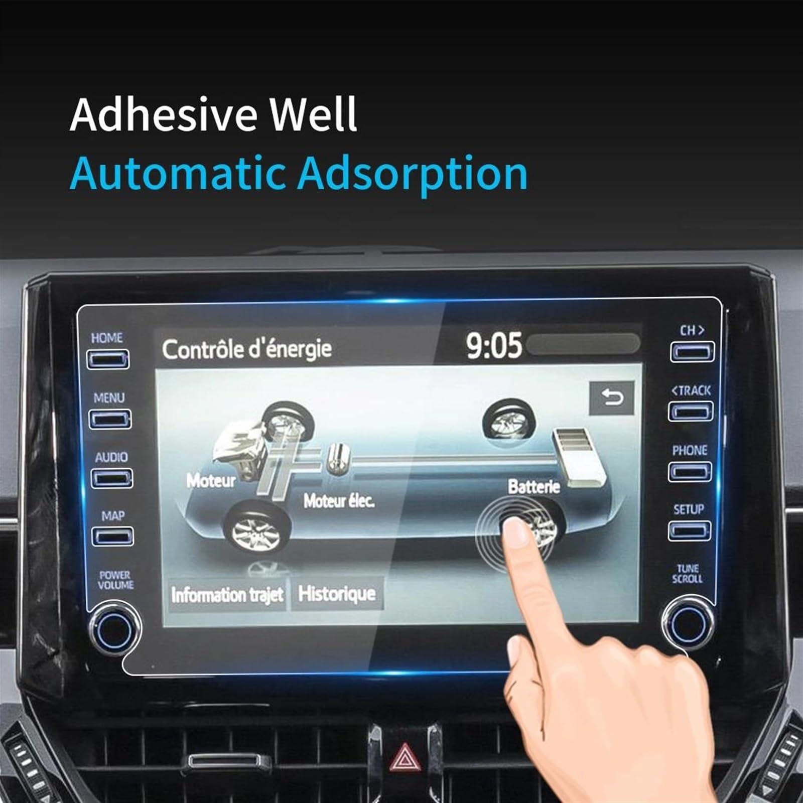 Panzerglas Displayschutzfolie Vollbild für SUZUKI Swace 2020-2022 (HD(Blue)
