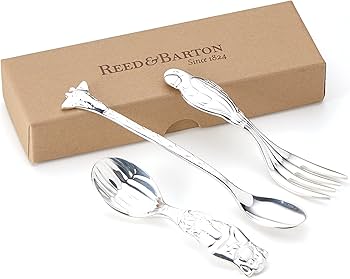 Reed & Barton シルバーサファリ カトラリー ワニ キリン Amazon.co.jp: Reed & Barton Silver Safari 3-Piece Baby