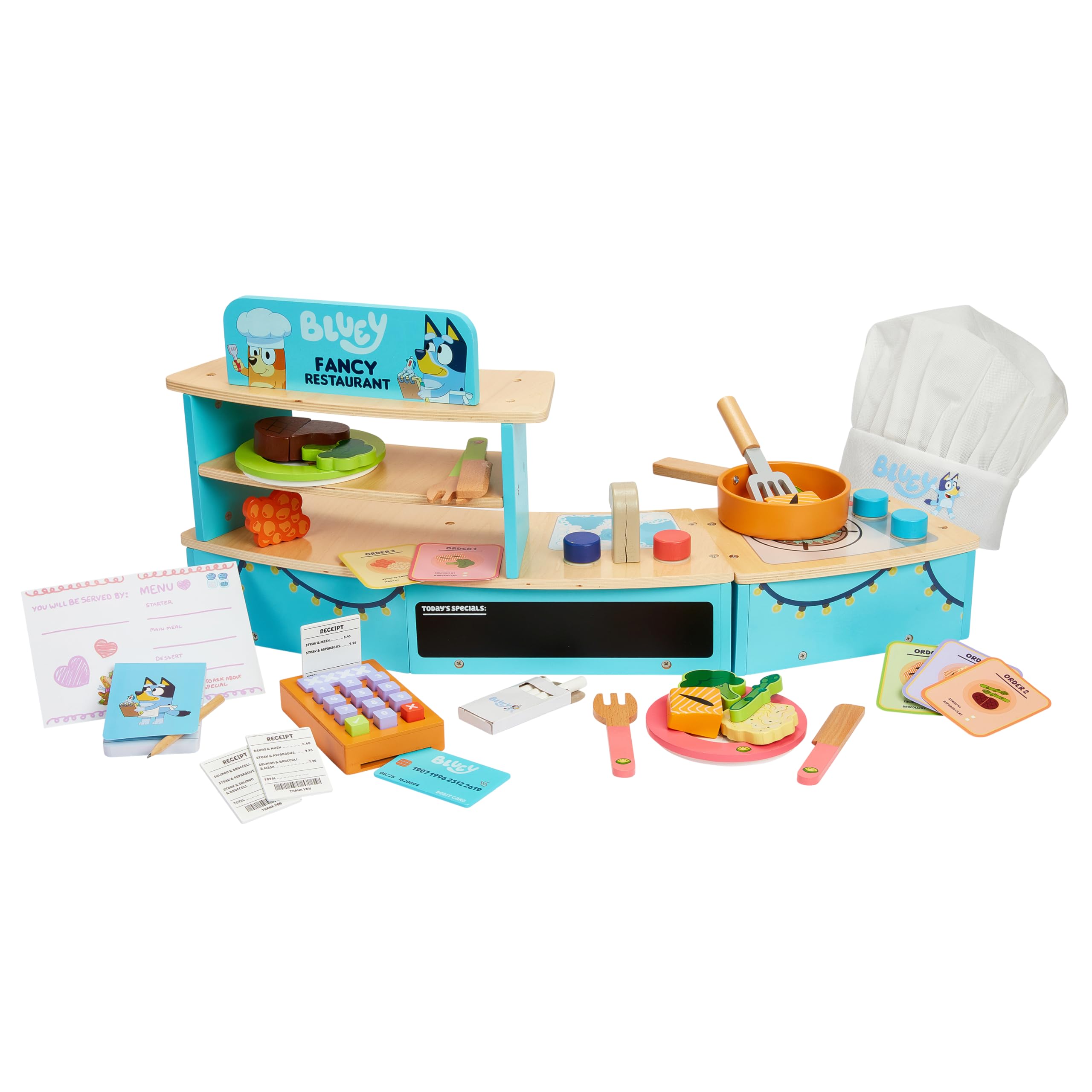 Photo 1 of ***FOR PARTS/ MISSING PIECES/ PIECES ARE DAMAGED*** Table Top Bluey Restaurant Set, Cooking Set for Kids w/Utensils for Pretend Play and Family Fun, Restaurant Play Set