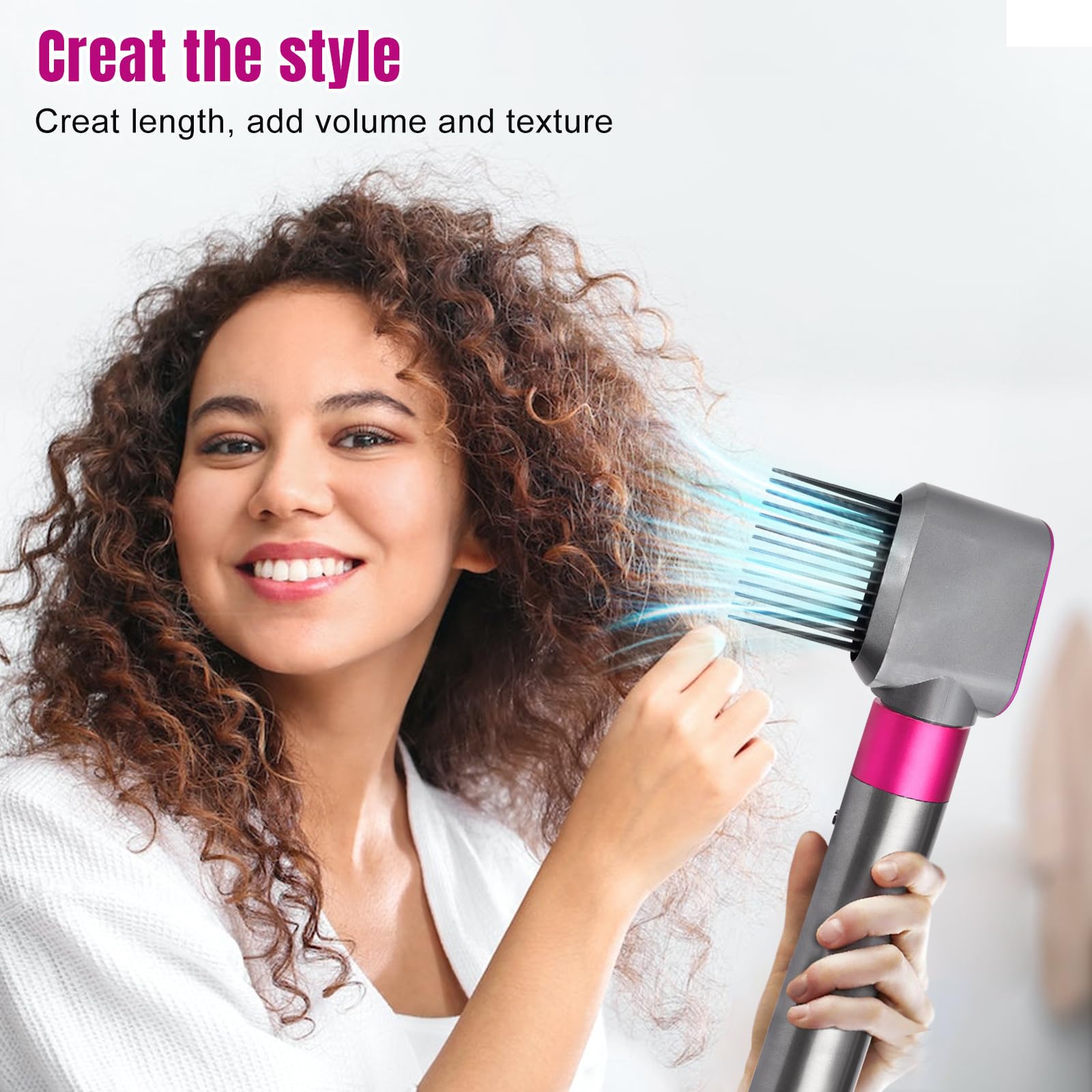 Boquilla de fijación para secadora con peine para Dyson Airwrap Styler HS01 HS05, accesorios para peinar el cabello