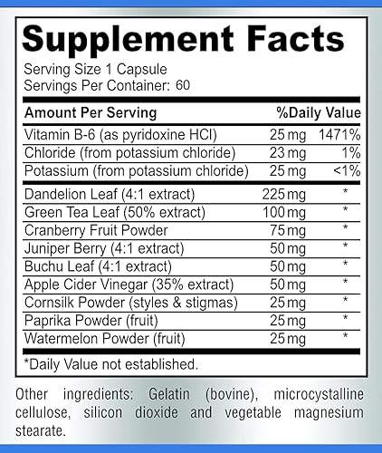 Miniatura 6 de Water Away - Diurético de hierbas suaves  Pastillas de agua diuréticas naturales  Alivia la hinchazón, reduce el exceso de peso del agua con hoja de