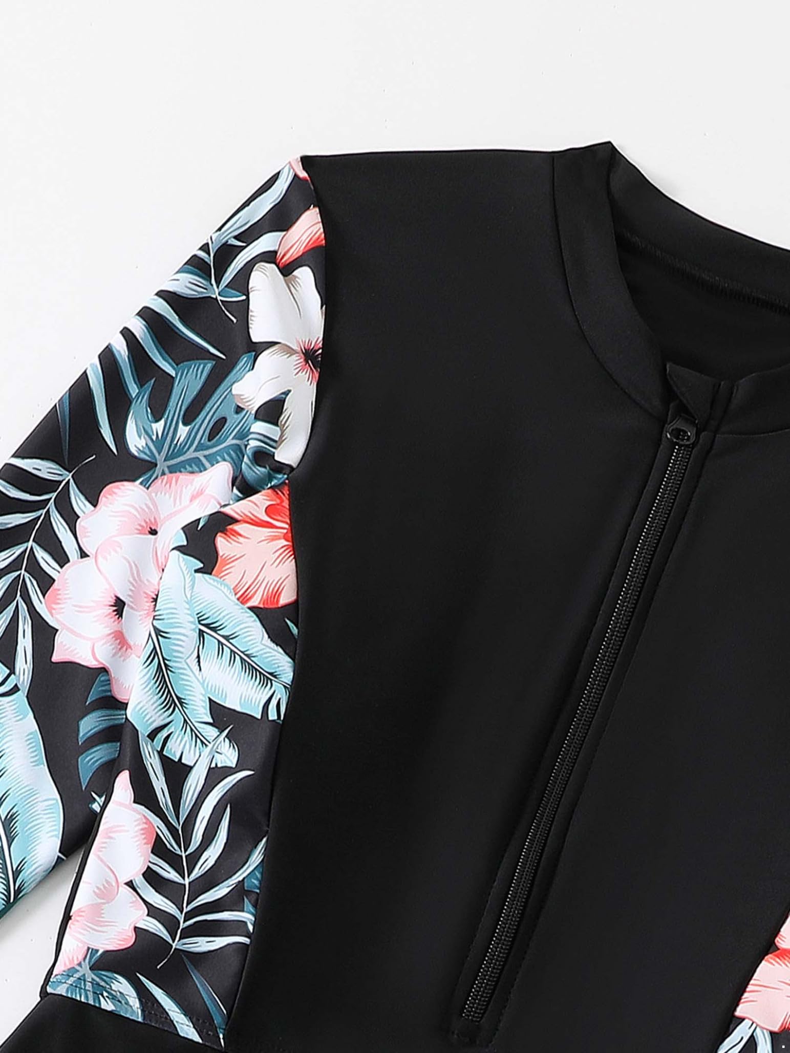 Femme Maillot de Bain 2 Pièce Imprimé Floral Burkini Combinaison et Pantalon de Sportt Legging Rashguards Protection UV