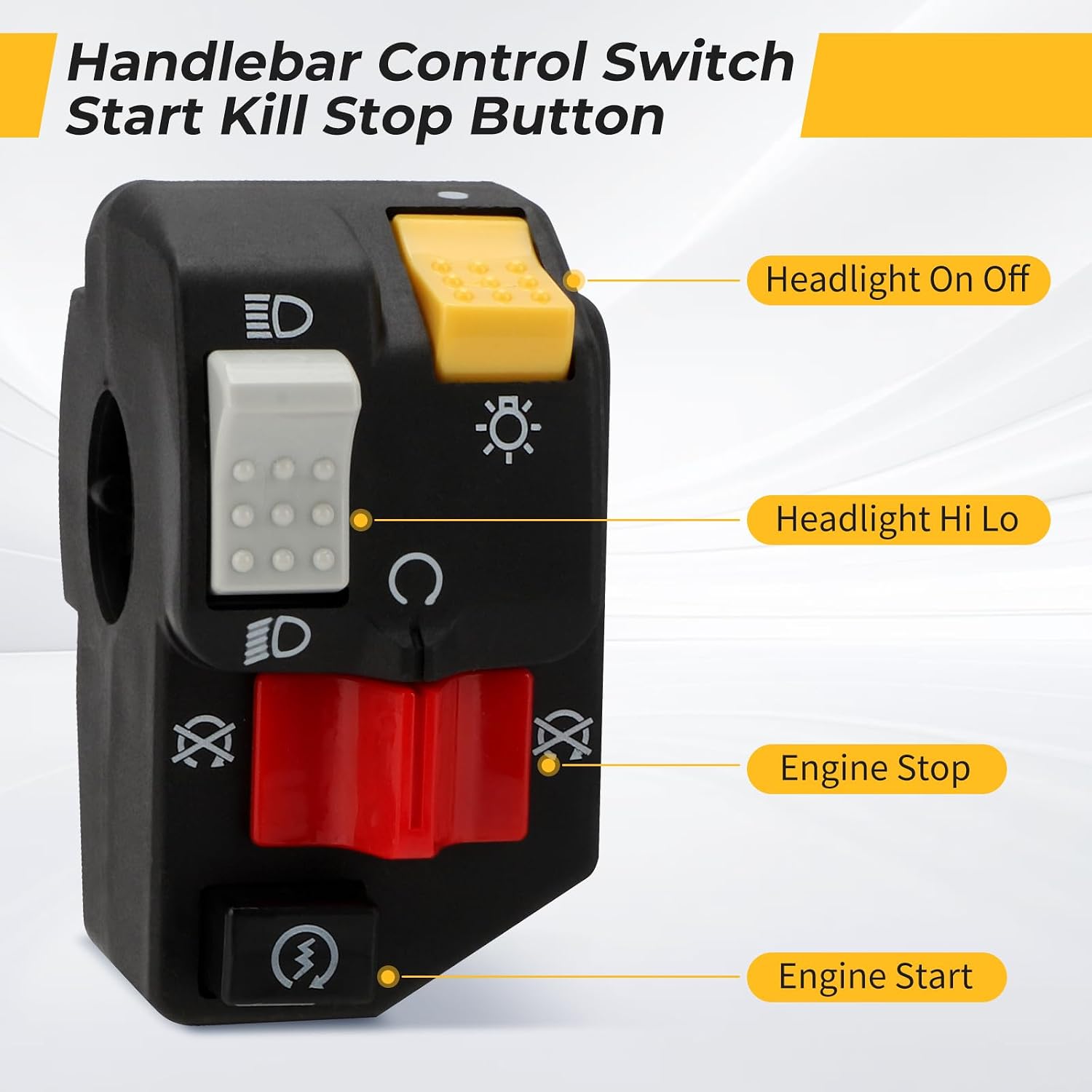 M MATI Control Switch Start Kill Stop Headlight Button for Honda Foreman 500 2014-2015 TRX500FM Manual Shift 35150-HR4-A21 35150-HR4-621