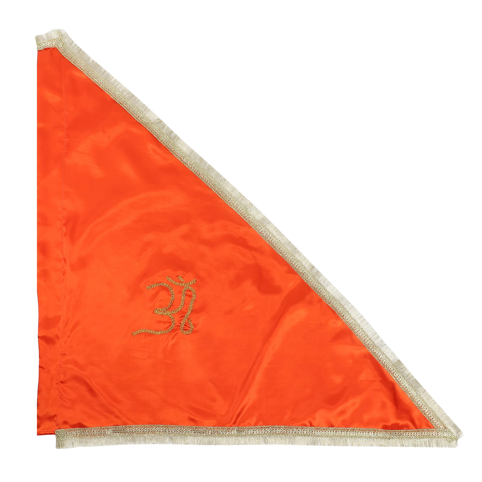 Rolimoli Handmade Om Satan Silk Flag With Gota Kiran Golden Border Triangle Outdoor Flag (50cm | Orange) (B0D4DZ4YK2) Amazon Price History, Amazon Price Tracker