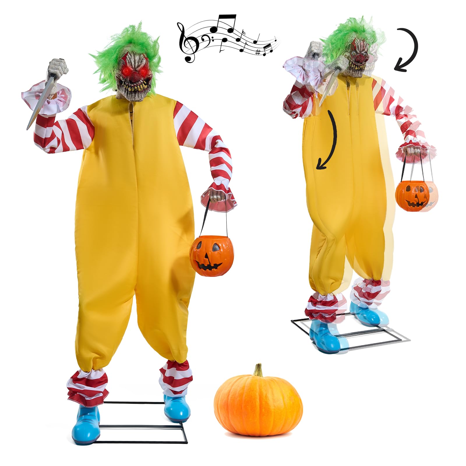 Buy Halloween Haunted Killer MotionActivated Animated y Clown(00)