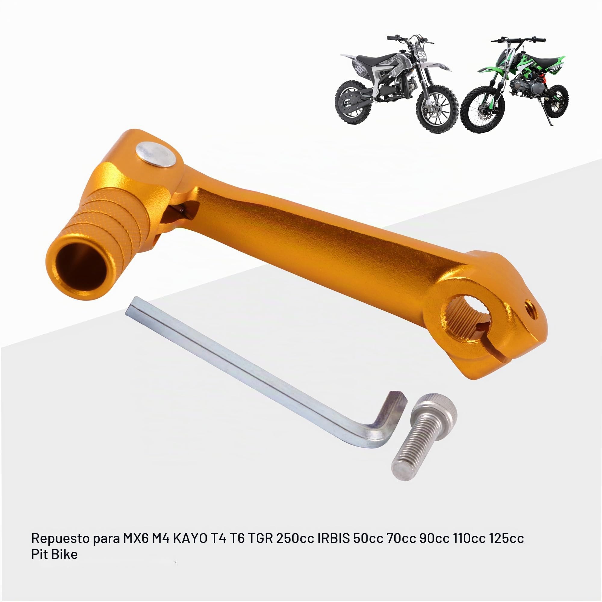 GOOFIT CNC 114mm Dorado Gear Plegable Aluminio Motocicletas palancas Cambio Que Puede Reemplazar para la mayoría Las Herramientas la Pozo Suciedad ATV UTV