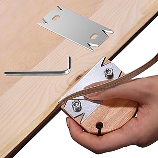Edge Banding Trimmer for Woodworking & 1PCS Replacement Blade,Edge Corner Planer with Hanging Strap,Edge Banding Cutter,Hand Planer Edge Bander,for Deburring, Chamfering and Trimming