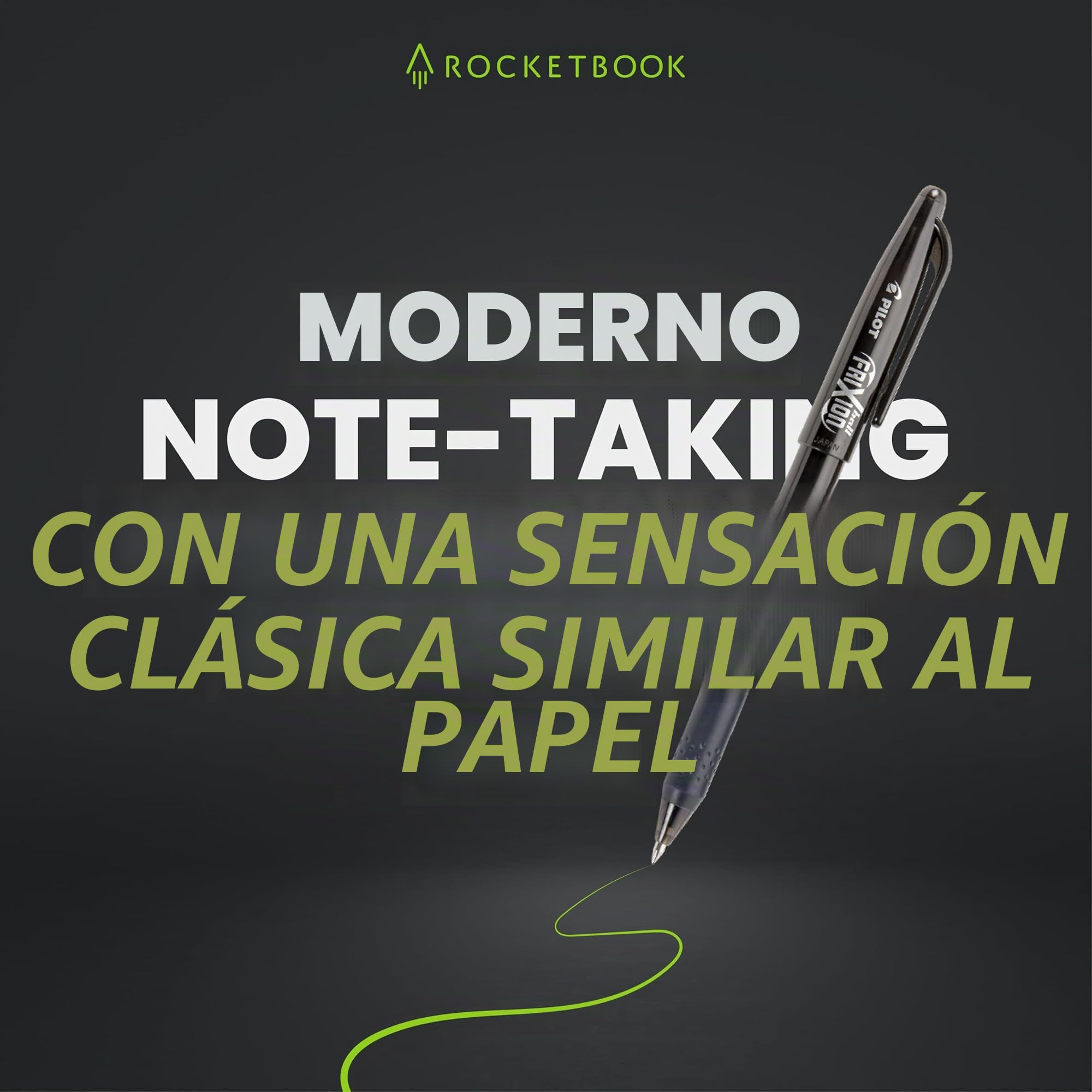 Rocketbook Fusion Cuaderno Inteligente - Reutilizable Digital Libreta A5 Gris Bloc, Notas To Do List Planificador Semanal & Mensual, 7 Estilos