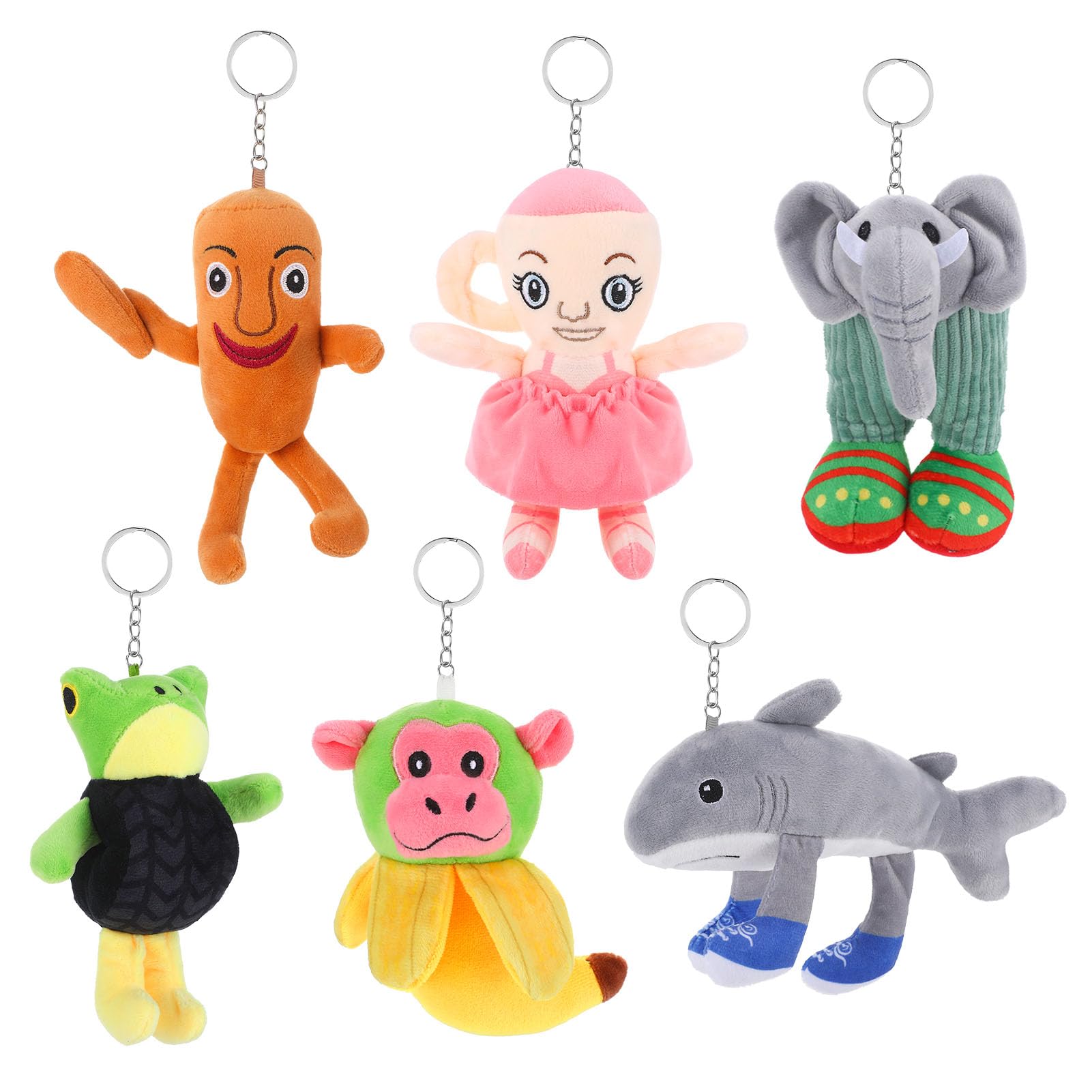 GSrenyu Italian toy Brainrot Action Figures Set,Funny Collectible Figures for Kids & Adults,Tralalero Tralala-Inspired,Creative Shark,Tung Tung Sahur and More Toys,Safe Gifts for Fans Ages 6+ (6 PCS)