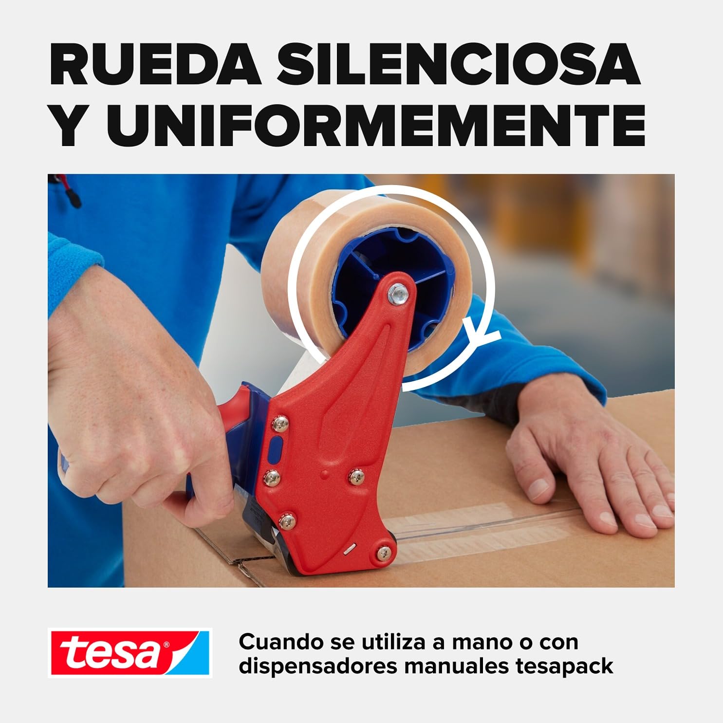 tesapack - Cinta Adhesiva Universal para Embalar, Sellar y Empaquetar - Resistente al Desgarro y a los Rayos UV - 66 m x 50 mm - Paquete de 6 Rollos - Transparente