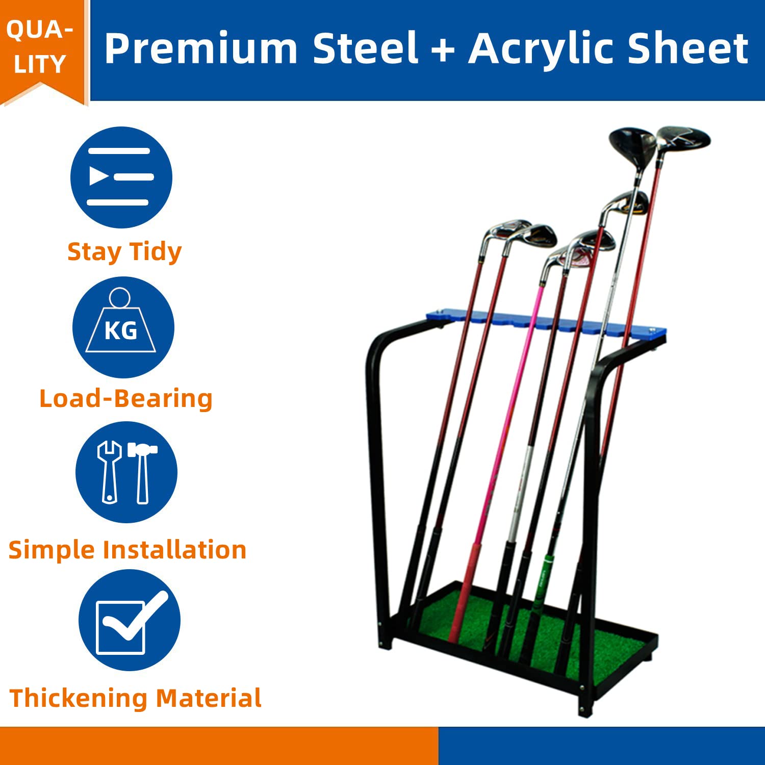 Putter Base Rack Snapklik.com : Golf Club Rack, Acrylic Golf Club Organizer Golf Putter ...