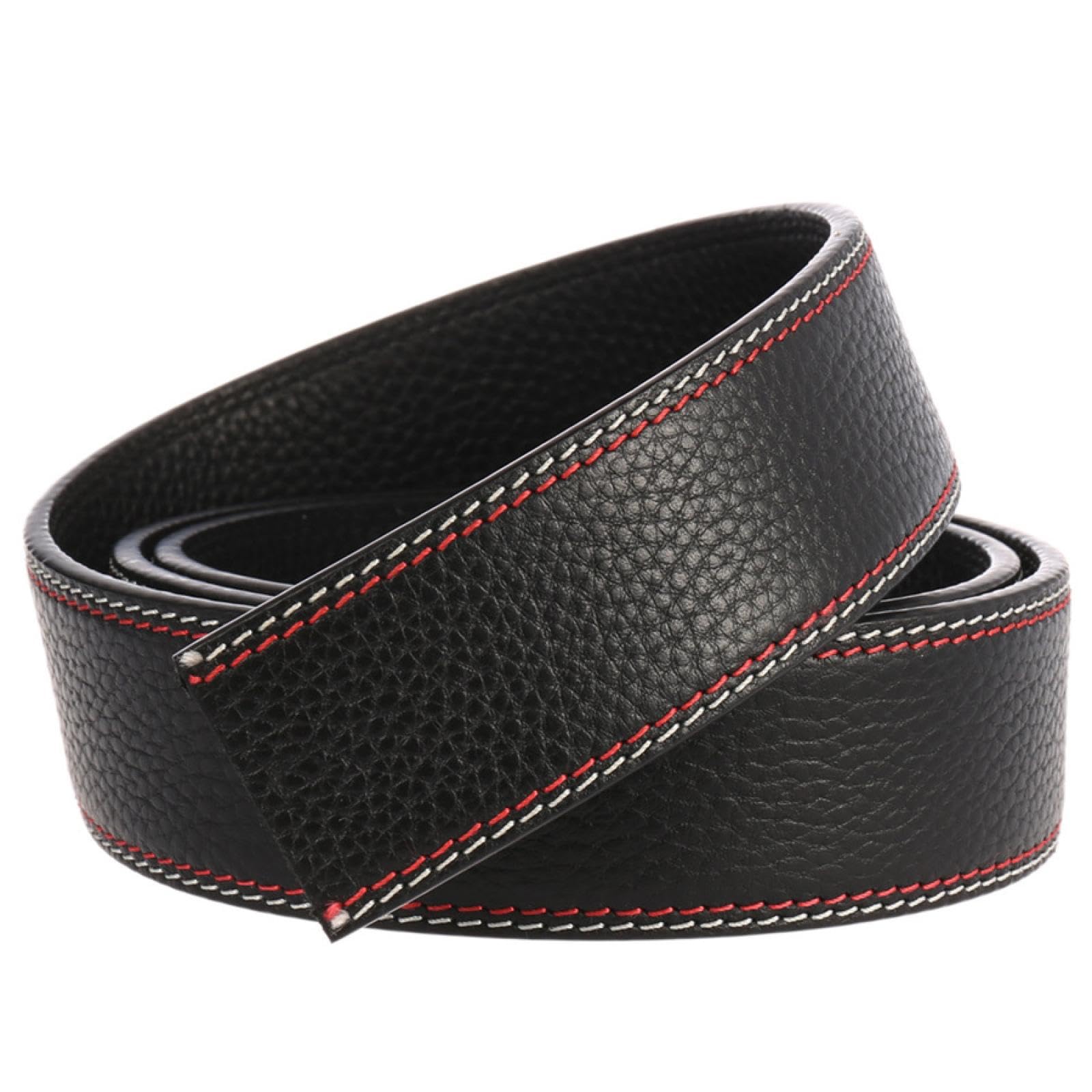 Cinture di lusso in vera pelle senza fibbia, larghezza 3,5 cm, senza fibbia, automatiche