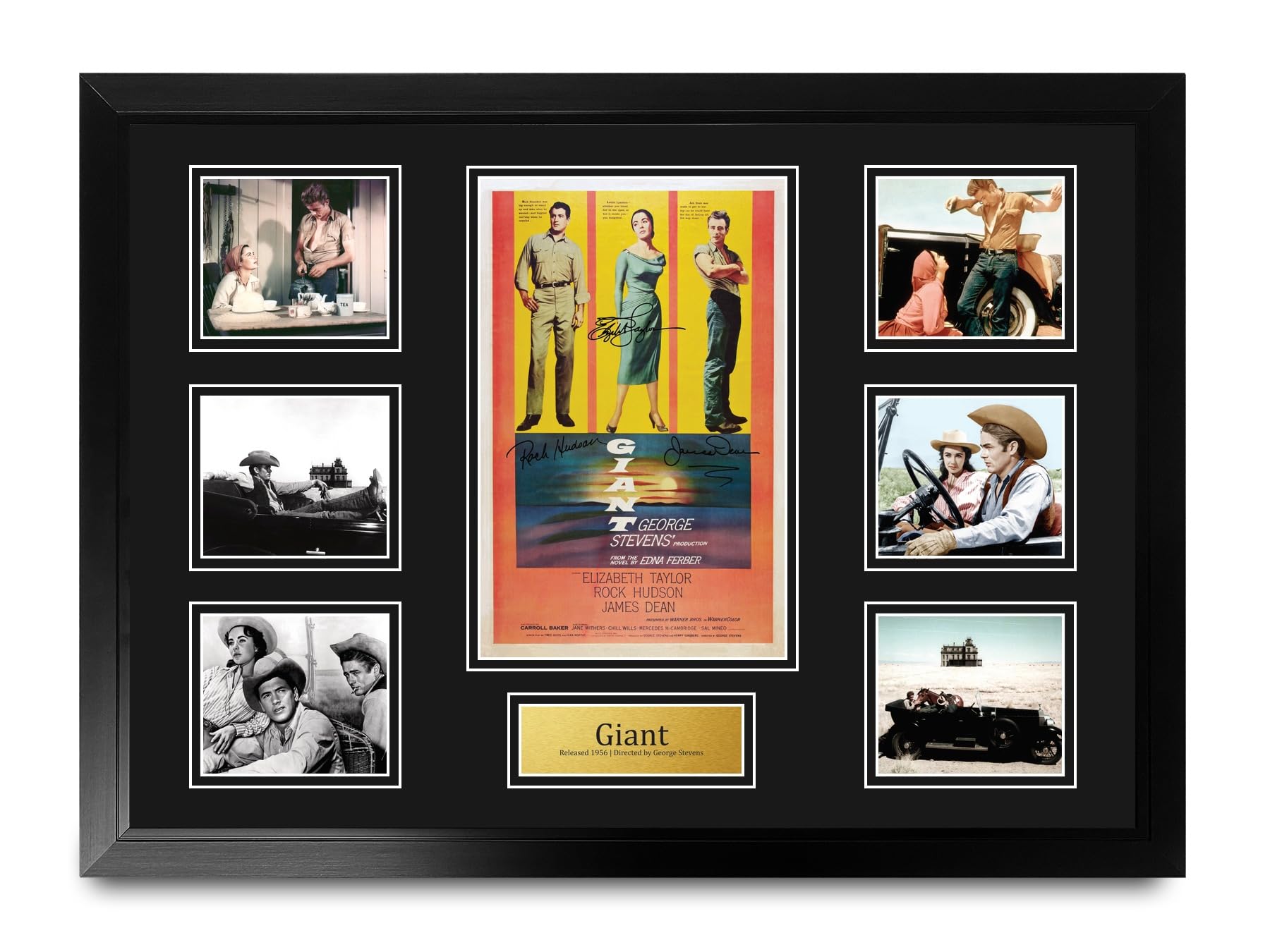 HWC Trading Giant Podpisany Plakat Filmowy A2 Deluxe w Ramie