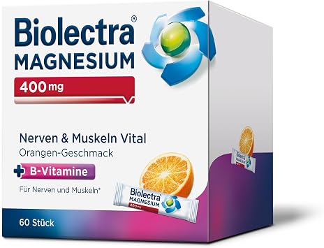 Biolectra 400 mg Nerves & Muscles Vital Orange Pack of 60 Magnesium Vitamin