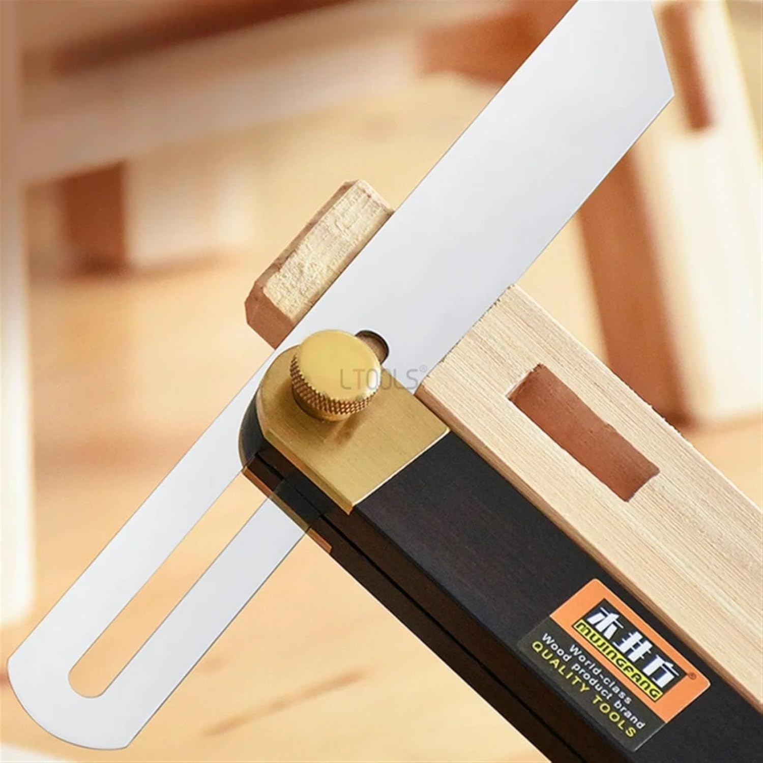 Adjustable Wood Angle Rulers Gauges Tri Square Sliding T-Bevel with Ebony Wooden Handle Level Measuring Tool Gauge Protractor
