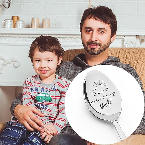 Miniatura 3 de Regalos para tío de sobrina sobrino, cuchara de buenos días para tío regalo de cumpleaños de sobrina sobrino a tío, regalos de Navidad para tío