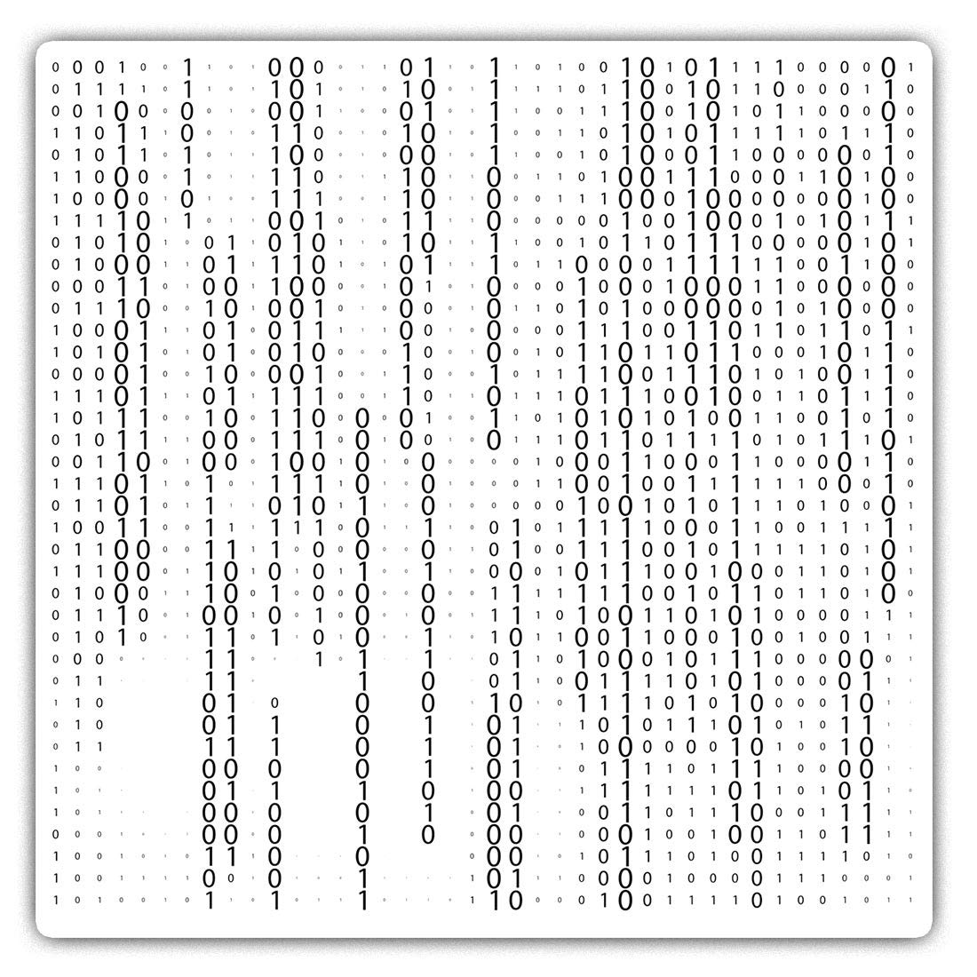 Square Stickers (Set of 2) 7.5cm - Binary Code Computer Geek Laptop Tablet Luggage Scrapbook #2407