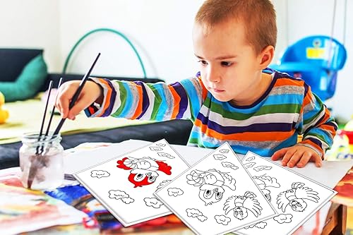 Miniatura 6 de HENGDA KITE Cometa de pintura en blanco para niños y adultos, kit de fabricación de cometas a granel, paquete de fiesta de cometas para colorear de