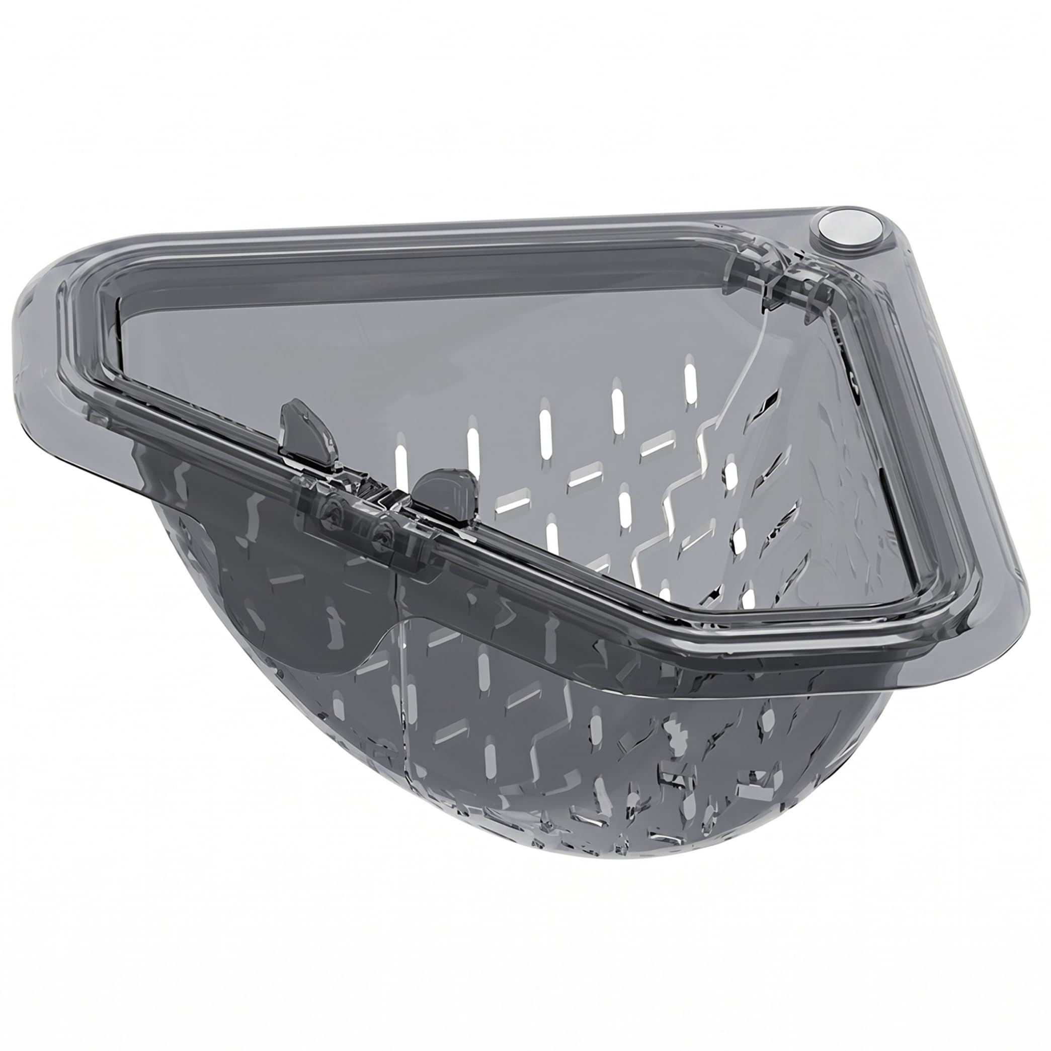 Yeaxxsqy Magnetic Triangle Sink Corner Strainer, Plastic Corner Food Catcher with Easy Empty Design, Gray