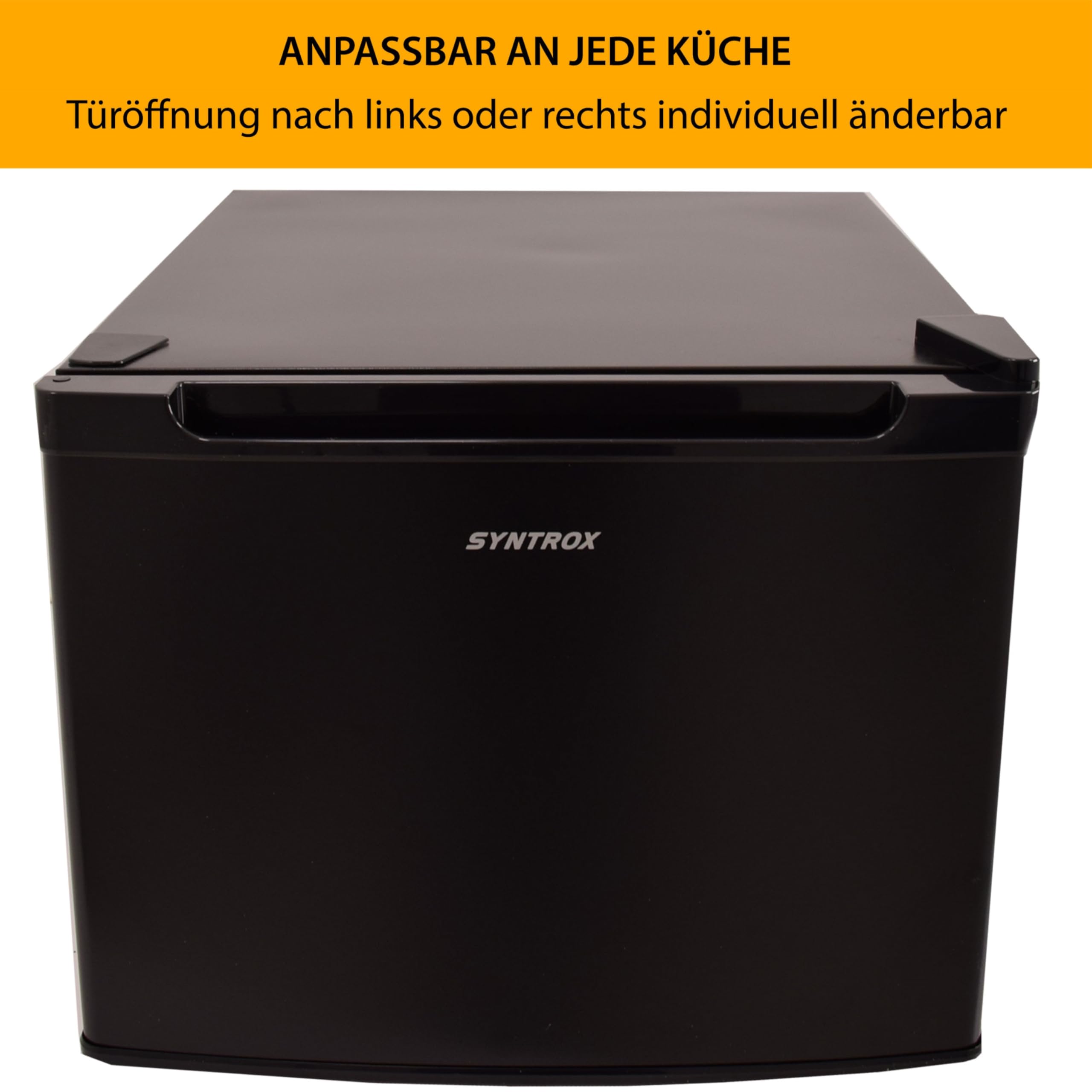 Syntrox Germany 35 l Kleiner Mini Kühlschrank schwarz Bundal | Barkühlschrank | Minibar, geräuscharm, kompakt, LED-Innenbeleuchtung, leicht zu reinigen
