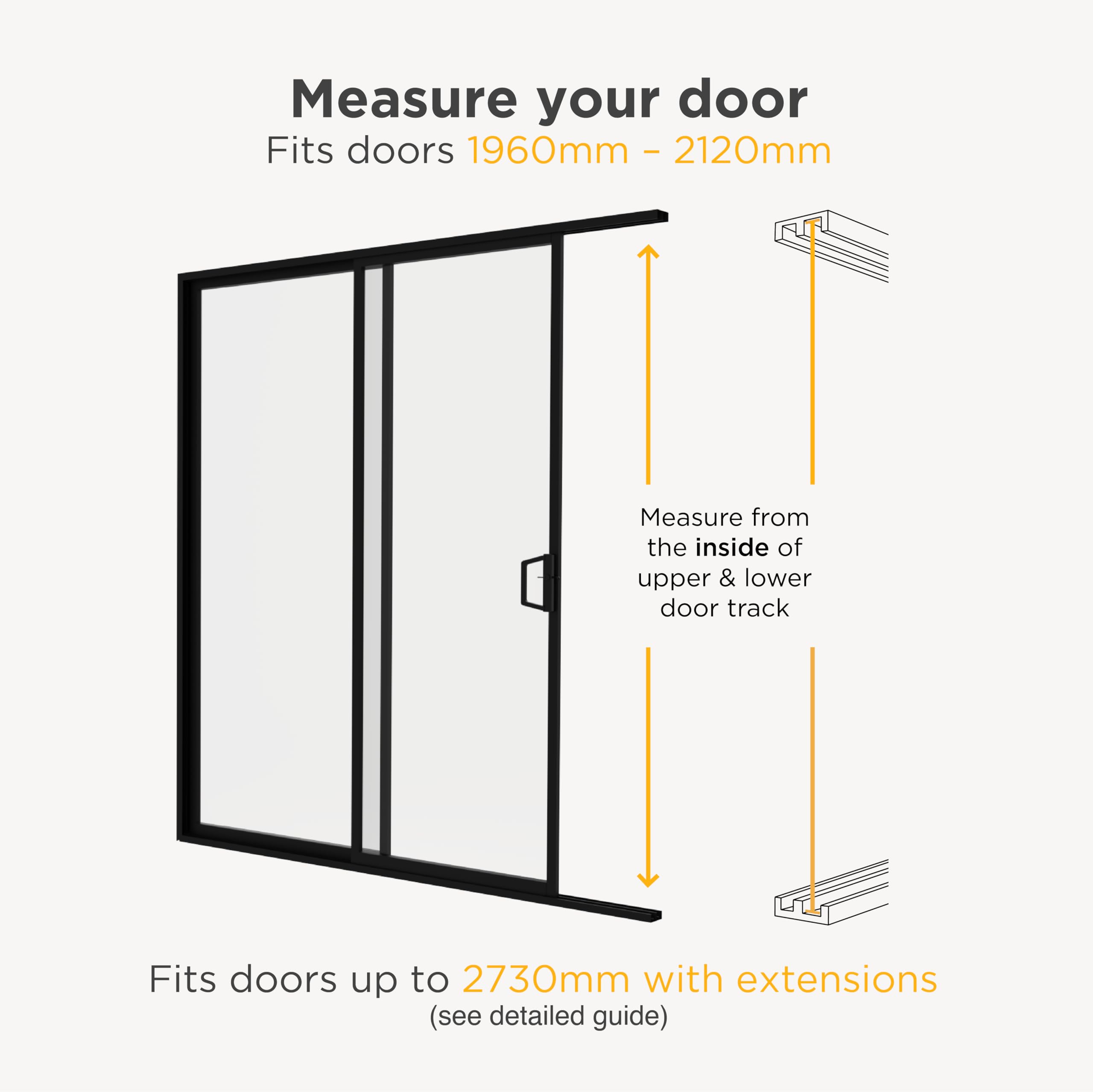 Hakuna Pets Puerta de cristal blanco para patio para mascotas para puertas corredizas de vidrio, grande | Altura ajustable de 77.2 a 83.5 pulgadas, instalación sin daños o permanente, marco de