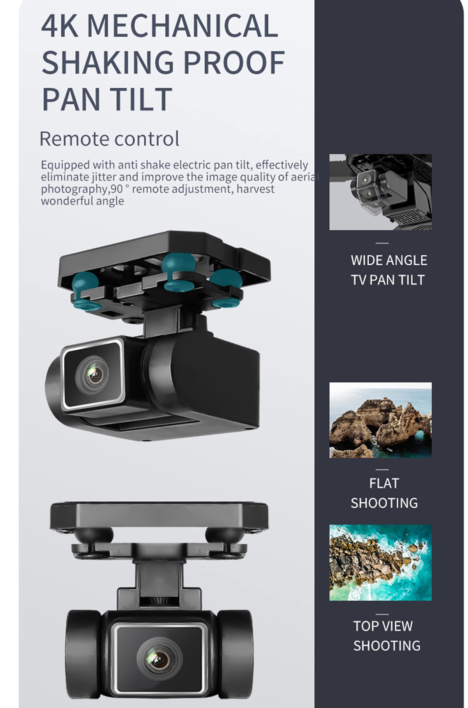 GPS Drone with 4K Dual Camera 5G WiFi FPV Drone with Brushless Motor 2km Distance 30 Mins Flight Time RC Quarcopter Follow me Auto Return Home Encircling Flight(Battery*2)
