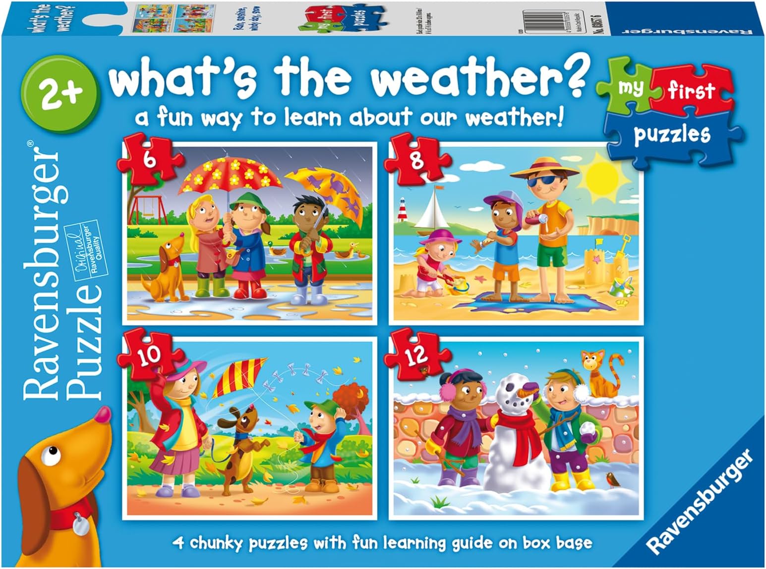 Ravensburger My First Puzzles: What's The Weather? (6: 8: 10 & 12 Piece) Jigsaw Puzzle for Kids - Every Piece is Unique, Pieces Fit Together Perfectly - MESH Accredited