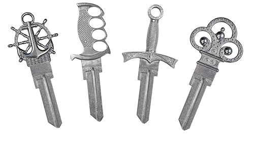 Lucky Line Forged House Key Blanks, Variety 4 Pack in
