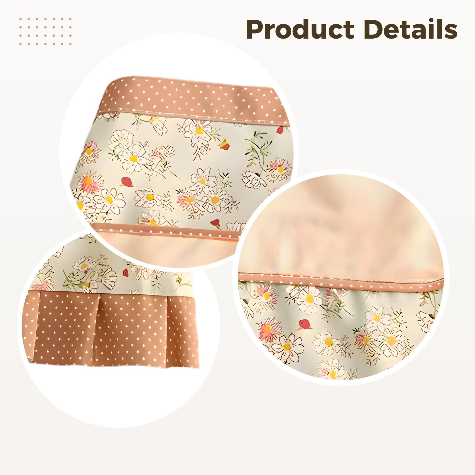 Lot de 5 tabliers demi-jupes floraux pour femme avec poche, charmant tablier de cuisine en coton réglable pour cuisiner, pâtisserie et jardinage