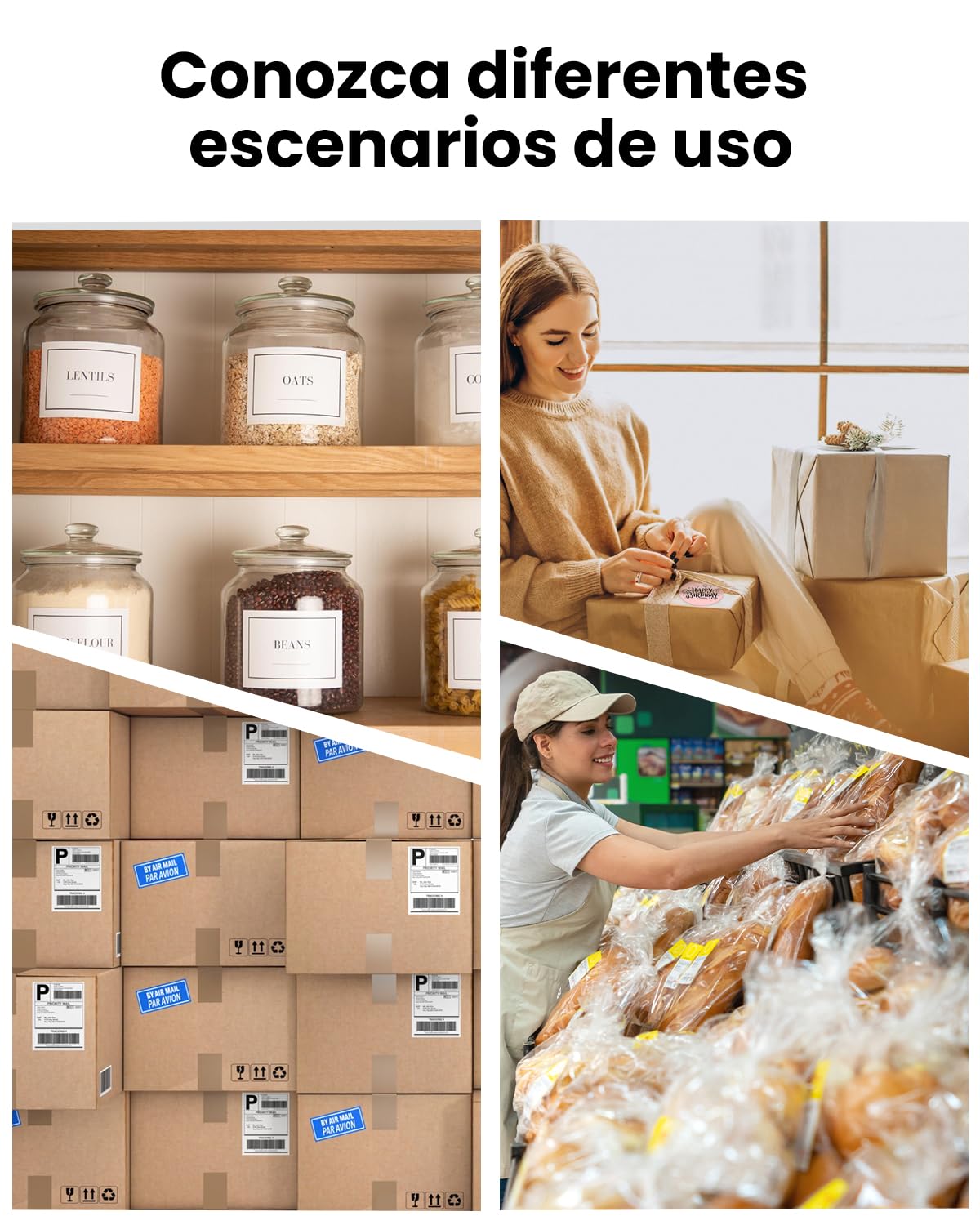Imprimante Thermique Bluetooth Étiquettes 4x6, 203 DPI, Compatible Android iOS Windows Mac, pour Colis DHL Colissimo Vinted Shopify Amazon