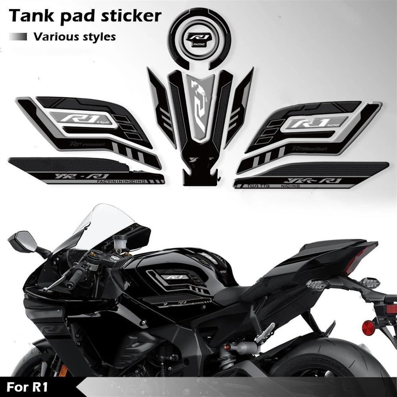 TYPR.01+CAP TAPPO SERBATOIO COMPLETO TWM ALLUMINIO YAMAHA YZF-R1 1998-2025
