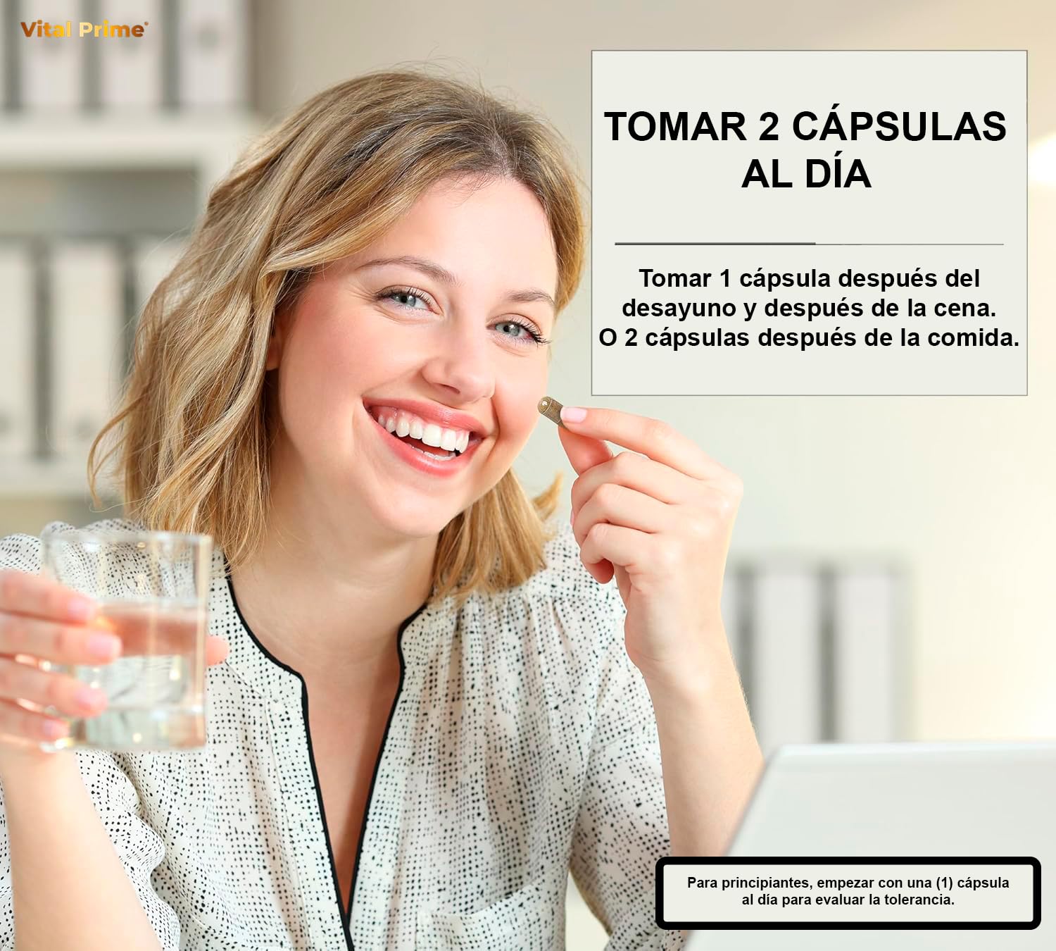 VITAL PRIME Vinagre de Manzana Capsulas 180 Cápsulas 661mg por Cápsula con Cúrcuma, Jengibre y Pimienta Negra con la Madre | Suministro para 6 Meses | Cápsulas de Vinagre de Manzana Apto para Veganos — view 6