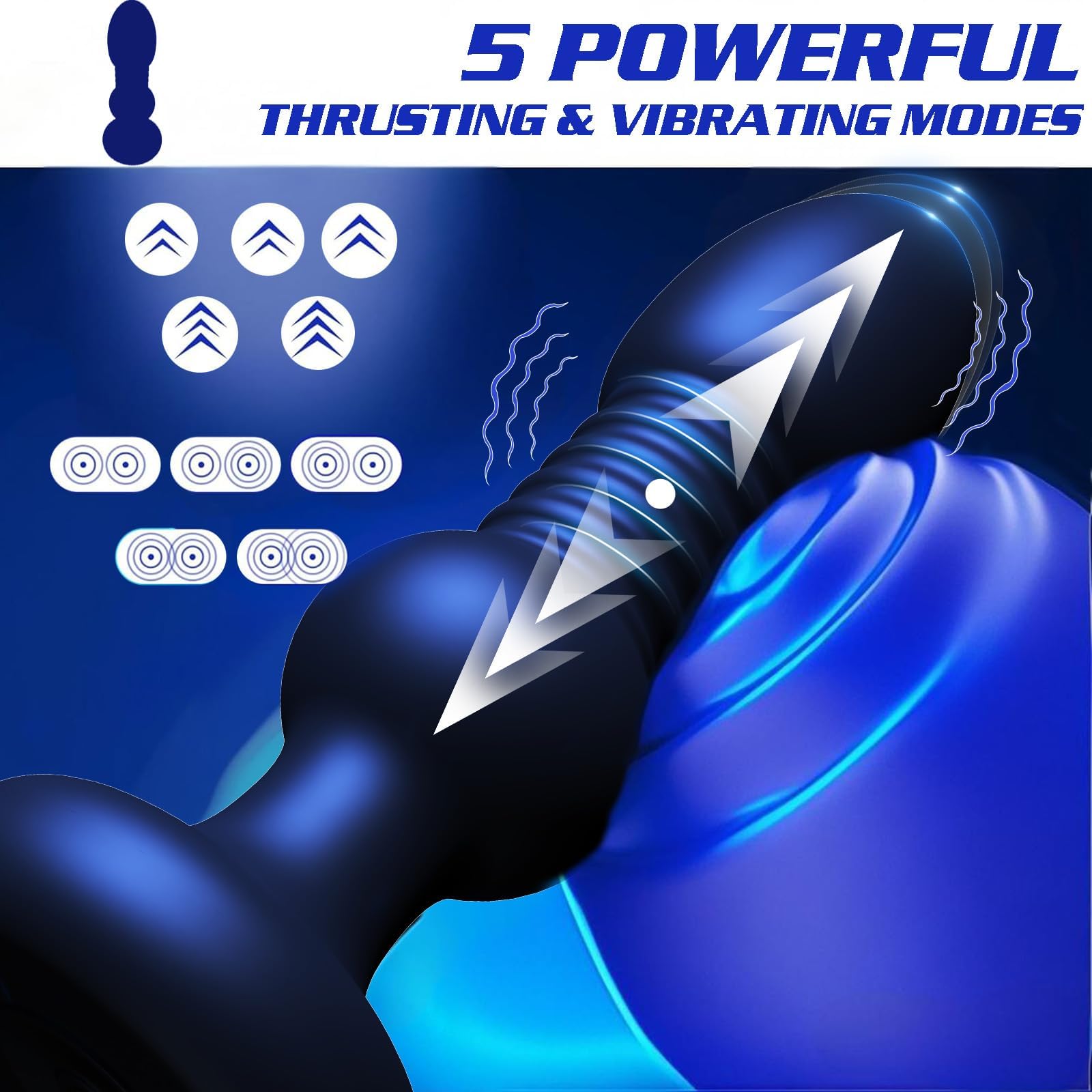 Plug Anal Vibromasseurs Sextoyse Homme Sex, Plug Anus Sex Toýs Femme Sex Toys avec 5 Modes de Propulsion et 5 Modes de Vibration Sextoyse Couple Plaisir, Débutante Sextoy Sex Toyspour Pour Homme