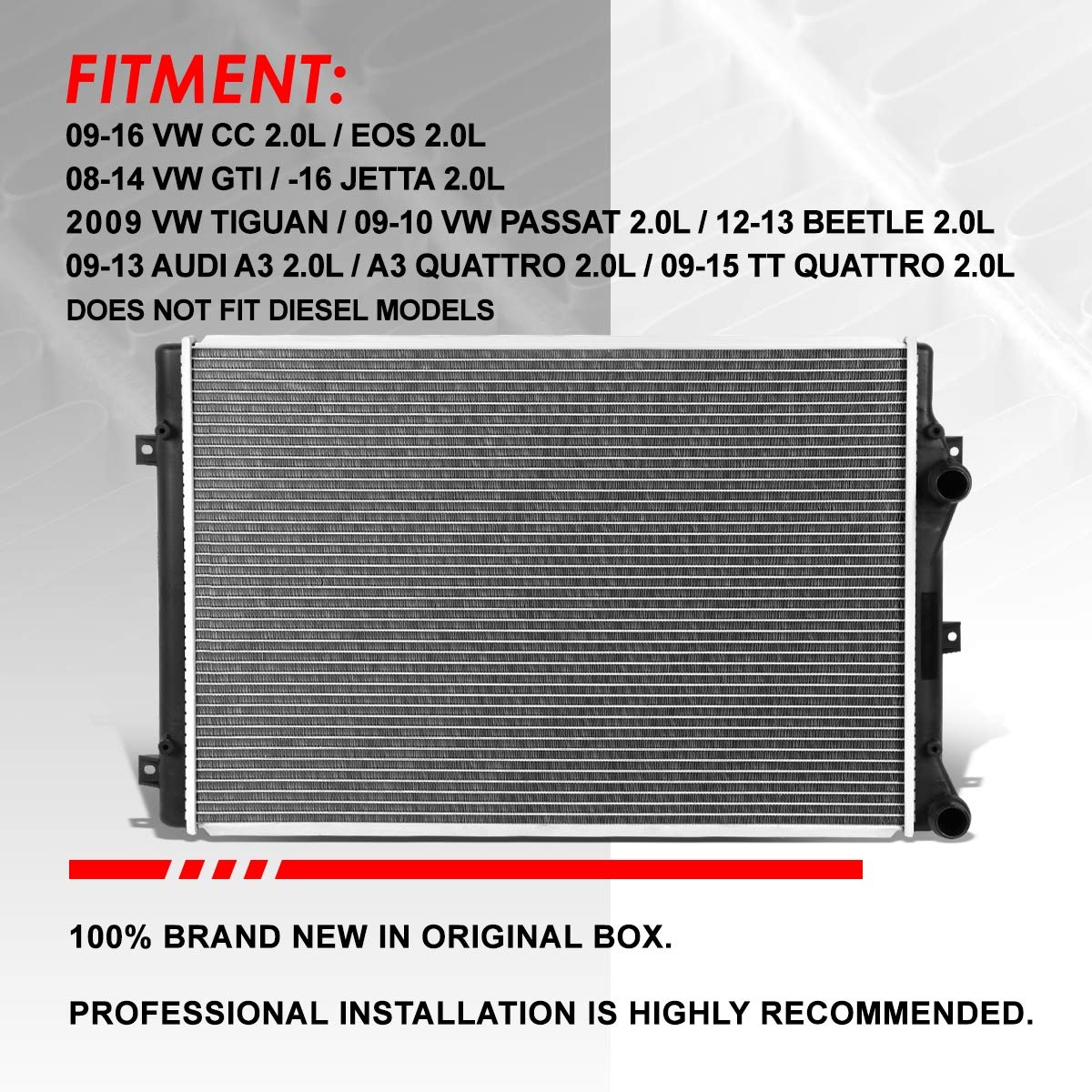 2011 Subaru Outback Radiator For VW Jetta Eos GTI CC Passat Beetle ...