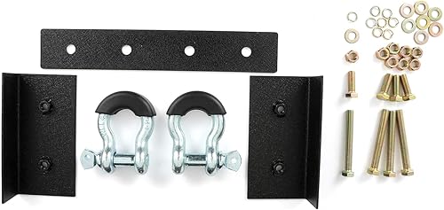 Miniatura 7 de SCITOO Parachoques trasero texturizado negro para Jeep Wrangler JK JKU Rock Crawler con luces LED y anillo en D