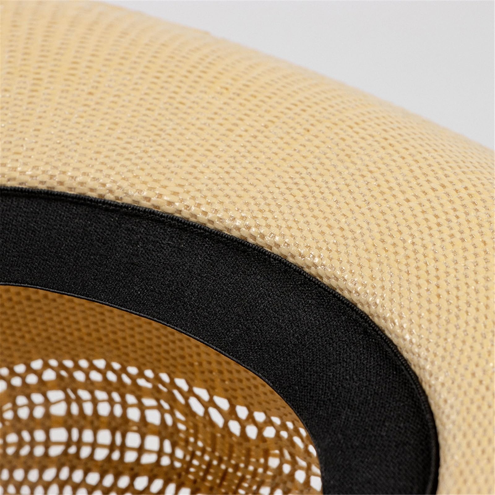 Generico Cappello da Sole in Paglia di Jeans a Tesa Larga da Donna - Cappello da Sole in cartapesta Intrecciata a Mano per Protezione UV