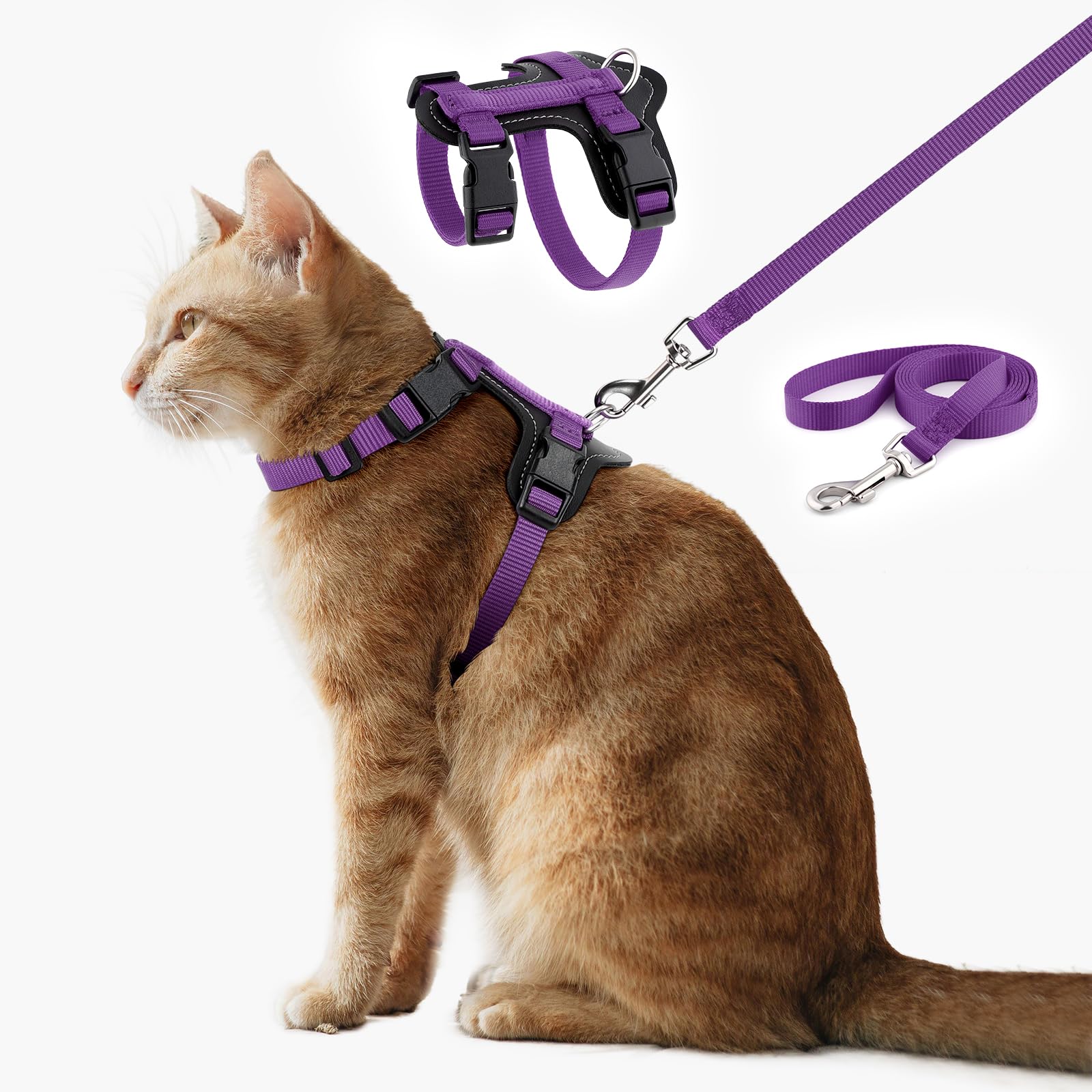 Plutus Pet Adjustable Cat Harness and Lead Set, Quick Release