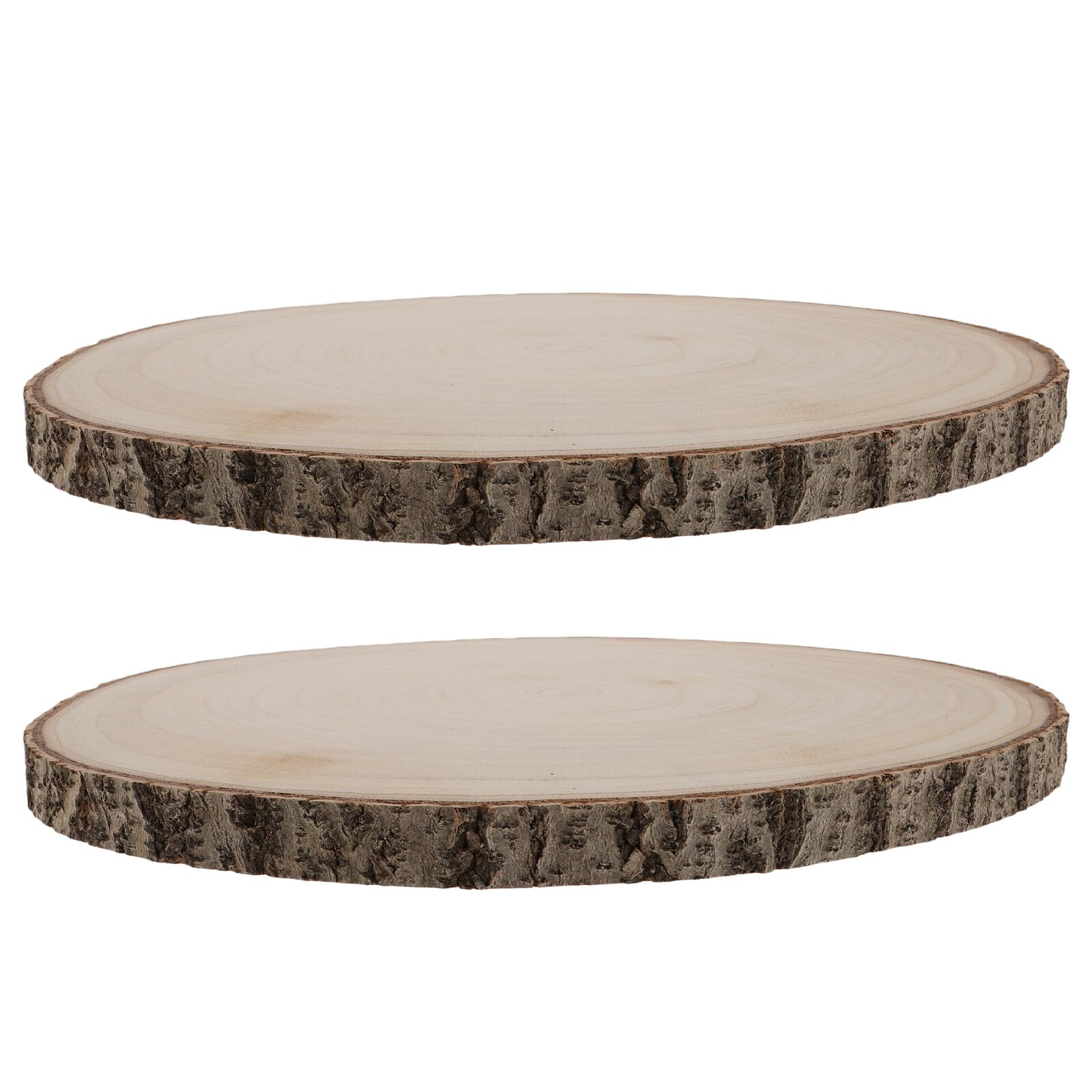 Fette di Legno Naturali 2 Pezzi per Decorazioni Artigianali | Beige, per Lavori Creativi di Natale e Arte, Adatte a Professionisti e Principianti