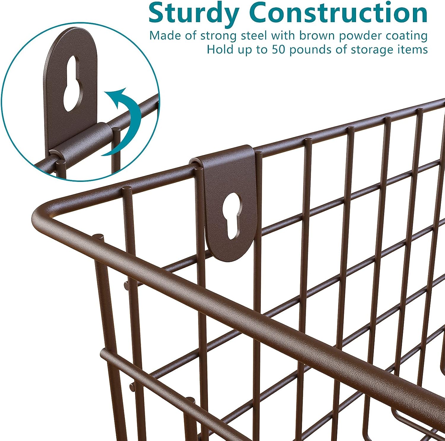 MaraFansie Wall Wire Basket Package with 2 Small Baskets and 4 Extra Large Baskets image 4
