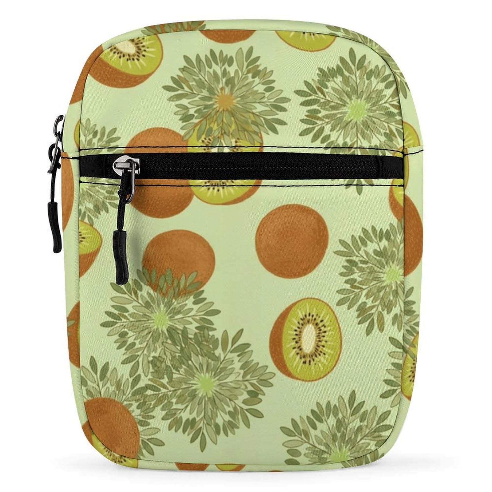 JOJOART Kiwi Fruit Leaves Small Satchel Bag Mini Purse Crossbody Messenger Bag for Men Women Shoulder CrossBody HandBag
