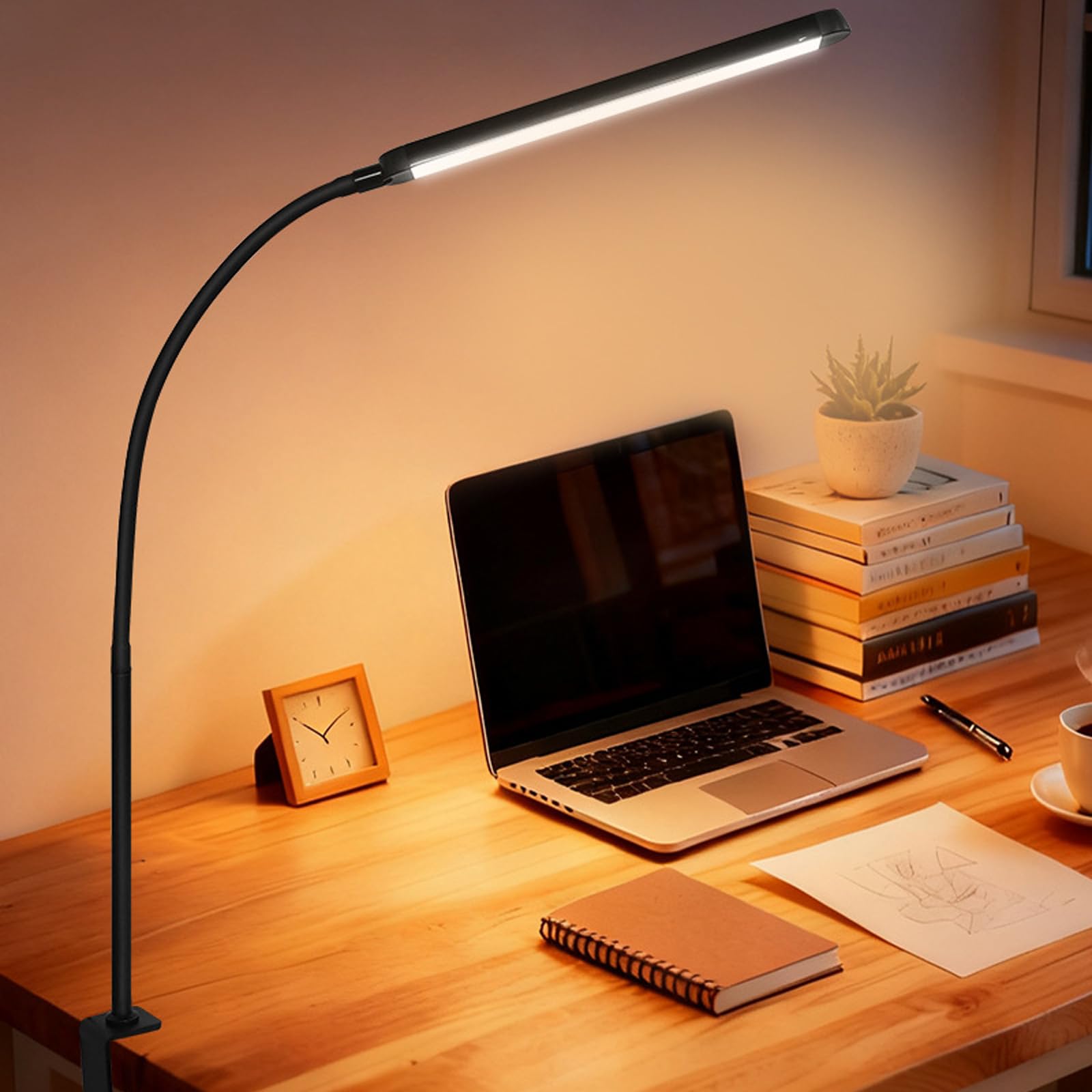 Reading Light, USB Powered Table Lamp Gooseneck Desk Lamp wi