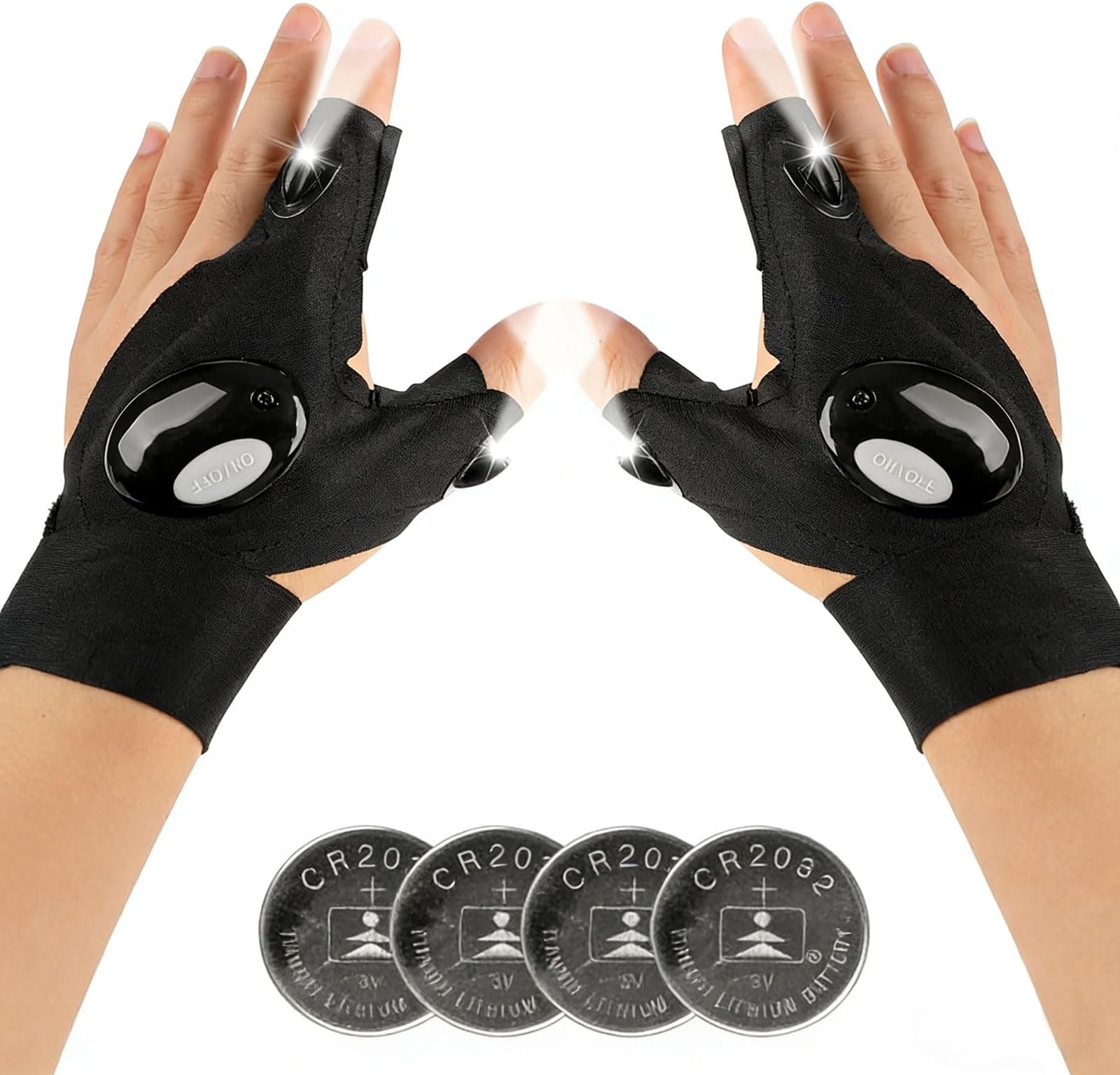 Gifts for Men Him Dad, LED Gloves with Lights for Fishing, Car Repairing, Gadgets for Men Father‘s Day Gifts from Daughter Son, Birthday Gifts for Husband Father Boyfriend.